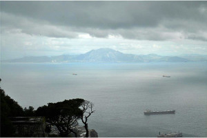 Výhľad na Afriku z Gibraltaru