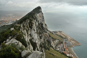 Výhlad na Gibraltar z lanovky