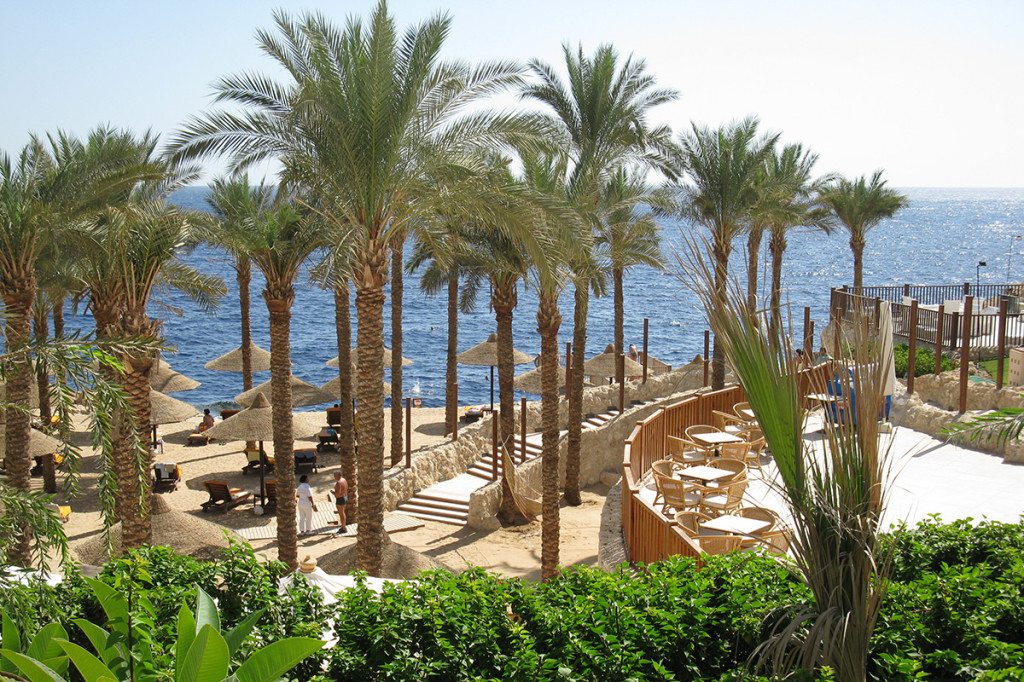 Egypt pláž a hotel