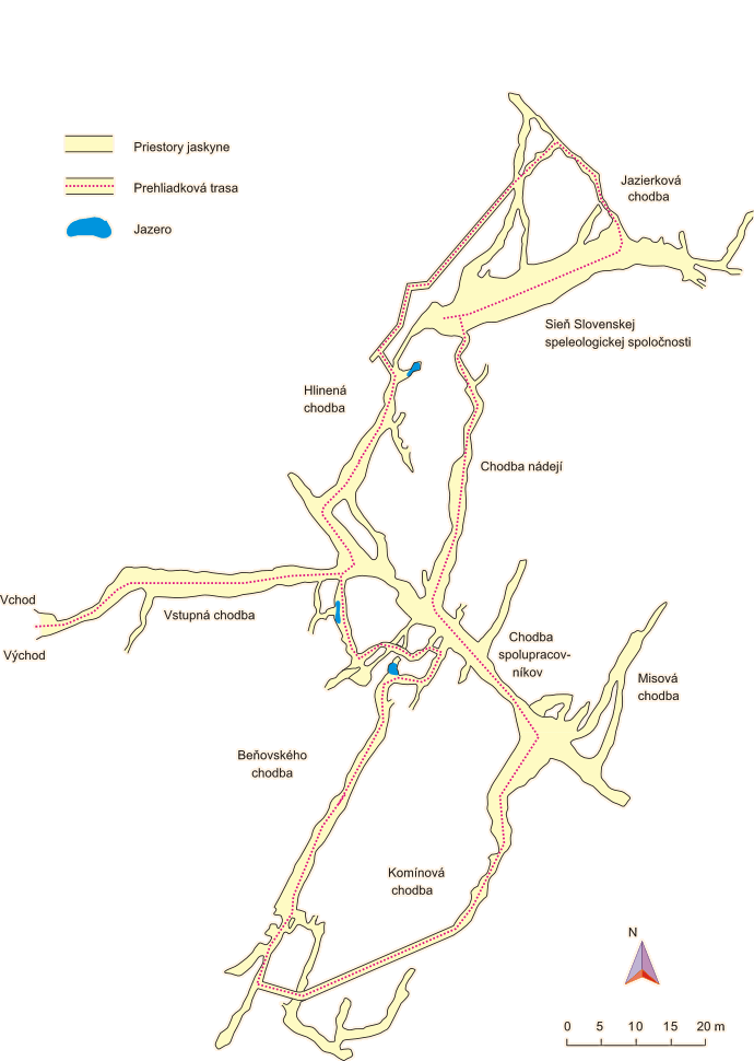 Jaskyňa driny - mapa (zdroj: ssj.sk)