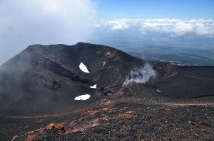 Etna - kráter konečná lanovky