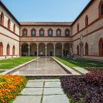 záhrady Castello Sforzesco