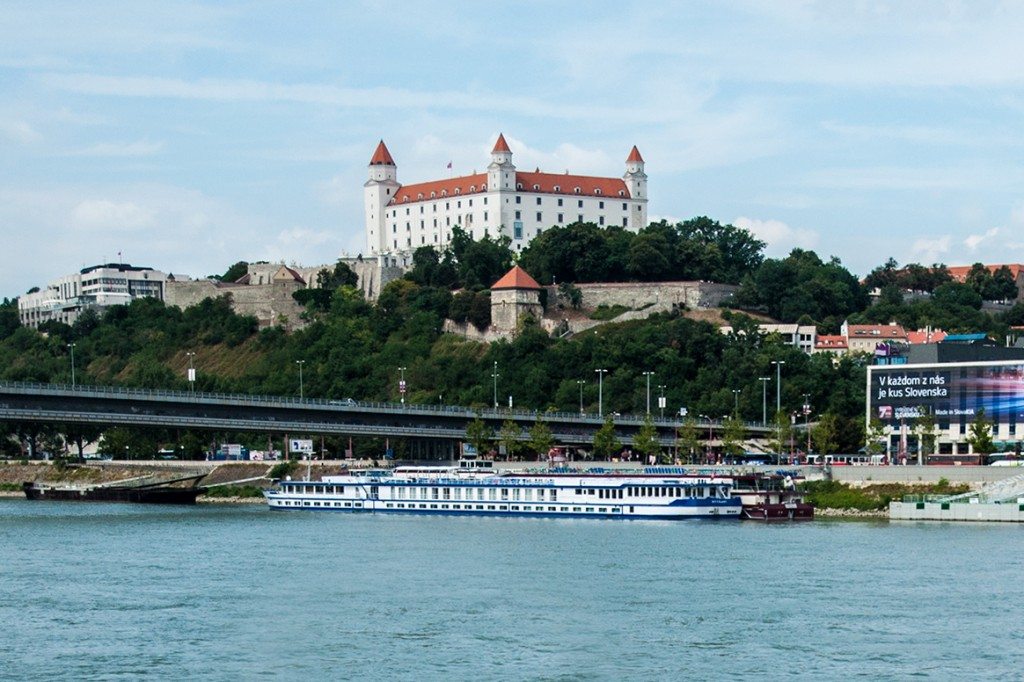 Bratislava castle above Danube