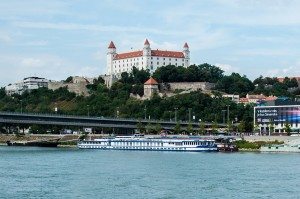 Bratislava castle above Danube