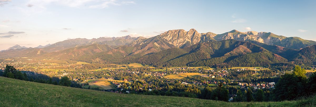 Zakopané a Tatry z Gubalowki